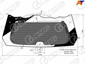 Стекло заднее (Затемненное Обогрев) Toyota Land Cruiser Prado (J150) 09-24  Lexus GX 09-23 XYG FJ150-17H-D RW/H/X