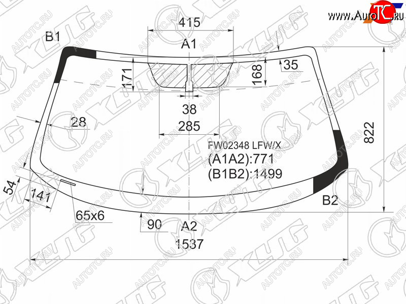 10 999 р. Стекло лобовое Nissan 350Z 02-09  Fairlady Z 02-08 XYG FW02348 LFW/X  с доставкой в г. Вологда