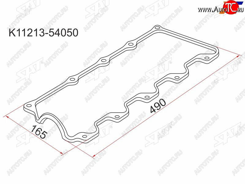 216 р. Прокладка клапанной крышки TY 2L#, 3L, 5L 89- SAT K11213-54050  с доставкой в г. Вологда
