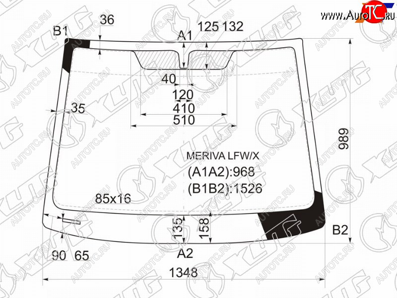 5 249 р. Стекло лобовое Chevrolet Meriva 04-12  Opel Meriva 03-10 XYG MERIVA LFW/X  с доставкой в г. Вологда