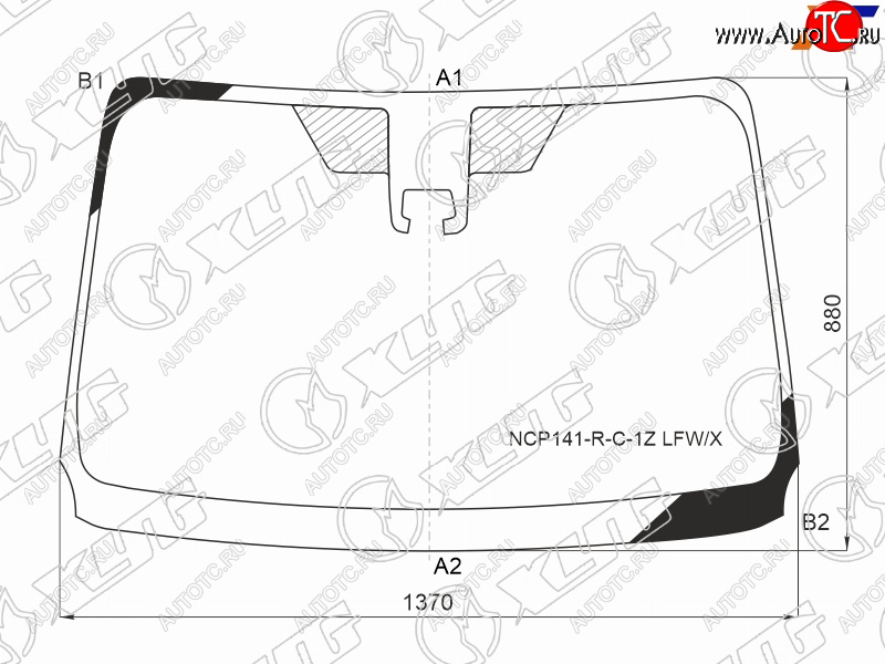 8 549 р. Стекло лобовое (Одна камера) Toyota Porte 12-20  Spade 12-20 XYG NCP141-R-C-1Z LFW/X  с доставкой в г. Вологда