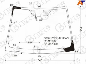Стекло лобовое (Камера) Toyota Vitz 17-20 XYG SC30-17-VCH-1Z LFW/X