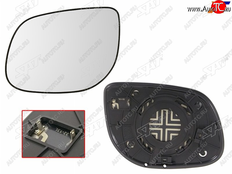 799 р. Полотно зеркала Kia Cerato 08-13  Cerato Koup 08-13 (Слева Обогрев) SAT ST-121-0129  с доставкой в г. Вологда