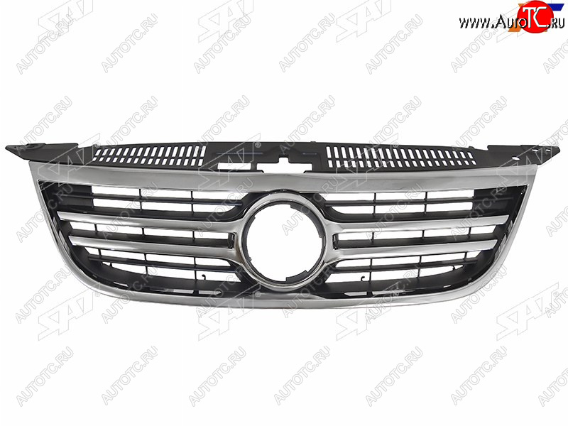 12 349 р. Решетка радиатора SAT Volkswagen Tiguan NF дорестайлинг (2006-2011) (хром)  с доставкой в г. Вологда