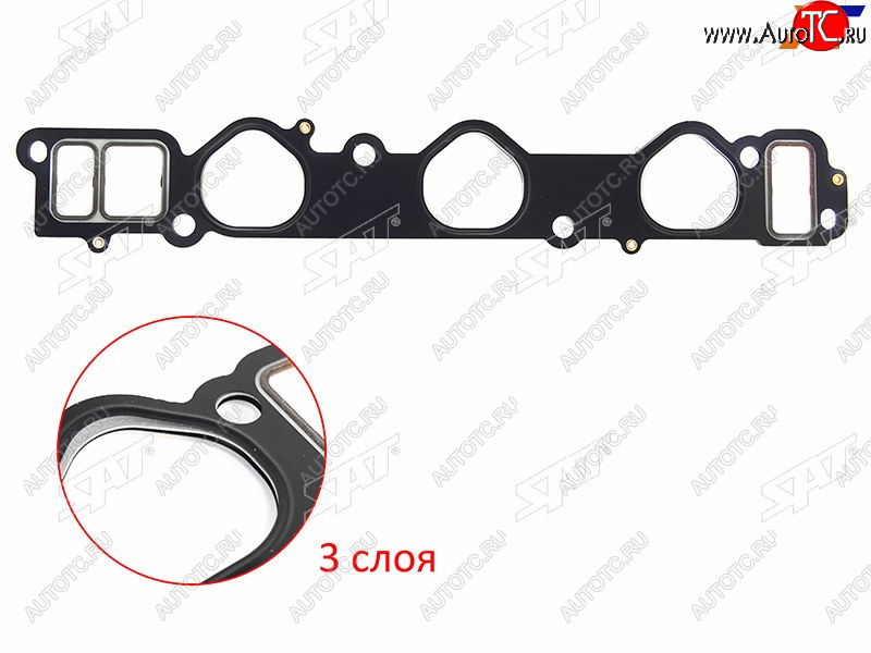 249 р. Прокладка впускного коллектора TOYOTA LAND CRUISER PRADO 5VZ-FE 95- SAT ST-17177-62060  с доставкой в г. Вологда