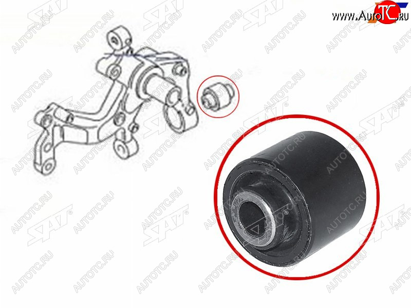 399 р. Сайлентблок Audi A3 03-19  Q3 11-19  Skoda Octavia 04-20  Volkswagen Golf 03-19  Jetta 05-  Pas SAT ST-1K0505553A  с доставкой в г. Вологда