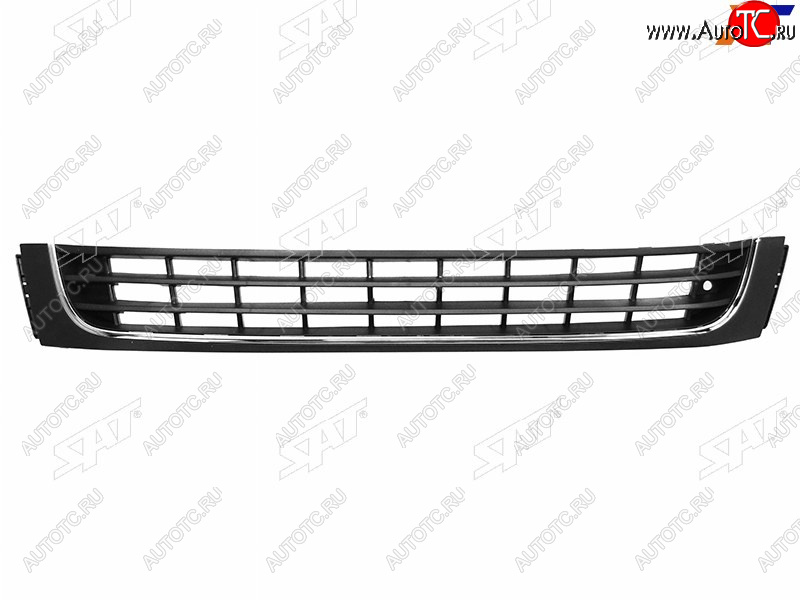2 359 р. Нижняя решетка переднего бампера SAT Volkswagen Amarok дорестайлинг (2009-2016) (молдинг хром)  с доставкой в г. Вологда
