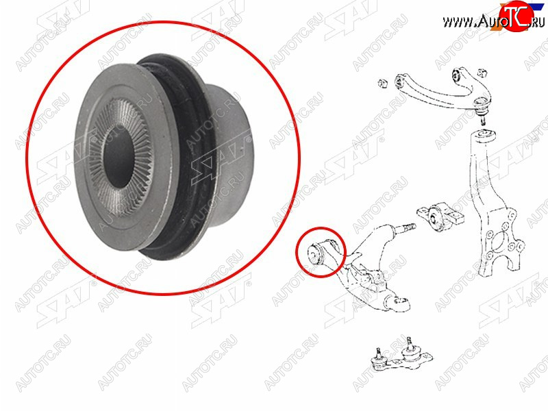 769 р. Сайлентблок Toyota Crown 03-08  Lexus GS 05-12  IS 05-16  IS F 07-14  Toyota Mark X 04-09 SAT ST-48654-0N011  с доставкой в г. Вологда