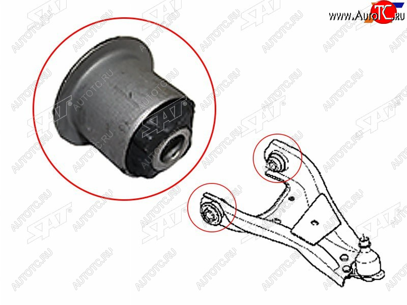 296 р. Сайлентблок переднего нижнего рычага RENAULT DUSTER 10-                                              SAT ST-545001535-BU  с доставкой в г. Вологда