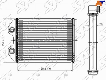 Радиатор отопителя салона TOYOTA MARKII 96-00CHASER 96-01CRESTA 96-01 SAT ST-87-0020