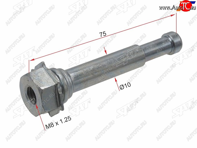 130 р. Направляющая тормозного суппорта зад нижняя NISSAN QASHQAI 17-X-TRAIL 14- SAT ST-92-0011  с доставкой в г. Вологда