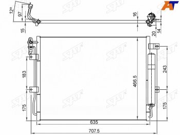 Радиатор кондиционера Land Rover Discovery 09-17  Range Rover Sport 05-13 SAT ST-LR05-394-B0