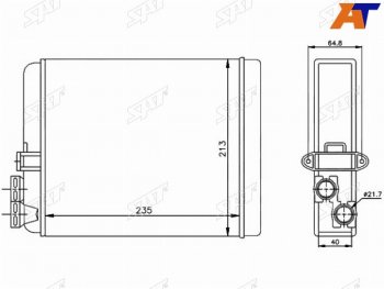 Радиатор отопителя салона  VOLVO S60 00-S70  V70 00-S80 98-XC 70 00-XC 90 02- SAT ST-VV60-395-0