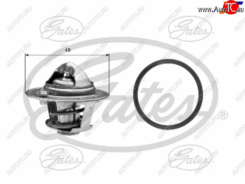 1 429 р. Термостат с прокладкой FORD C-MAXFOCUS IFOCUS IIFOCUS IIIMONDEOMAZDA 2VOLVO C30S40V50 GATES TH25782G1  с доставкой в г. Вологда