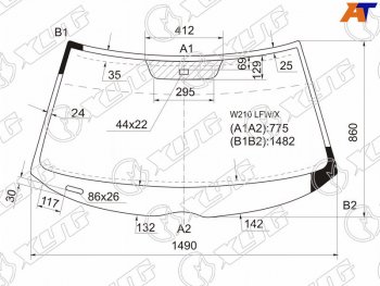 Стекло лобовое (Датчик дождя) Mercedes-Benz E-Class 95-03 XYG W210 LFW/X