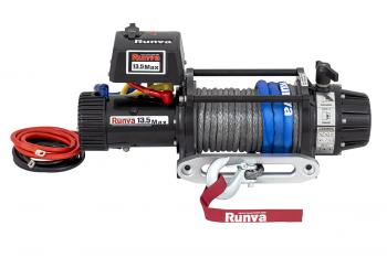 95 999 р. Лебёдка автомобильная электрическая 12V Runva 13500 lbs 6136 кг MAX влагозащищенная, синтетический трос RUNVA ewb13500maxssr  с доставкой в г. Вологда. Увеличить фотографию 8