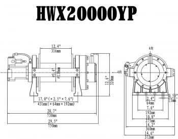 210 999 р. Лебёдка гидравлическая Runva 20000 lbs 9072 кг RUNVA hwx20000yp  с доставкой в г. Вологда. Увеличить фотографию 2