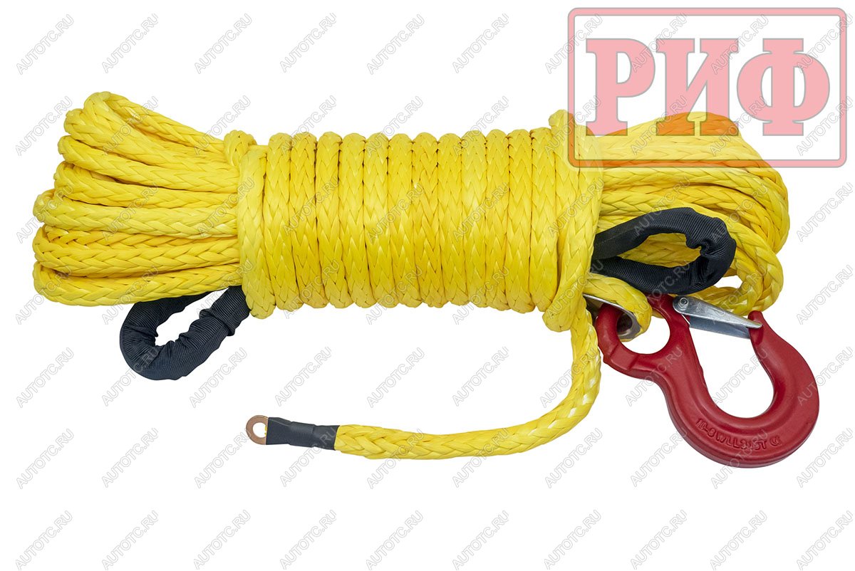 10 729 р. Трос для лебёдки синтетический РИФ 13 мм23 м (готовый) РИФ rope13mm23m  с доставкой в г. Вологда