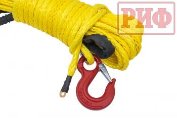 10 729 р. Трос для лебёдки синтетический РИФ 13 мм23 м (готовый) РИФ rope13mm23m  с доставкой в г. Вологда. Увеличить фотографию 2