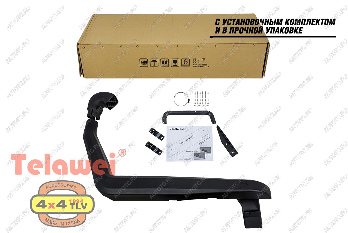 7 099 р. Шноркель Telawei для Jeep Wrangler JK 2007+ 2.8TD, 3.8V6, 3.6V6 Telawei sjwjk36a  с доставкой в г. Вологда