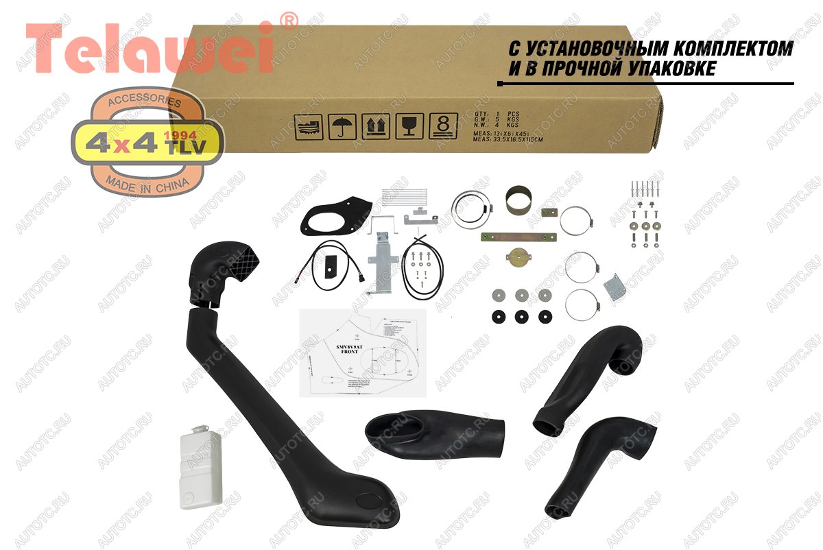 16 299 р. Шноркель Telawei для Mitsubishi Pajero 2006+ 3.8 V6, 3.2D Telawei smv8v9a  с доставкой в г. Вологда