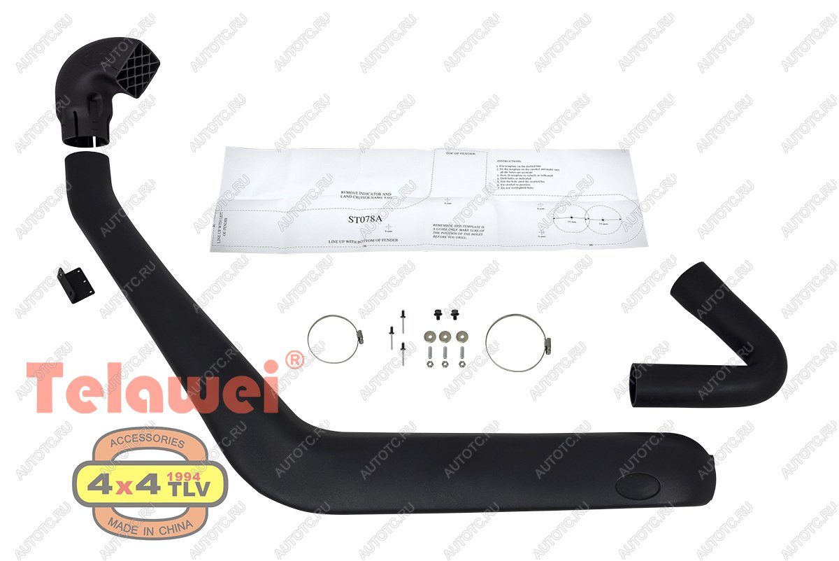 6 099 р. Шноркель Telawei для Toyota Land Cruiser 78 1985-2007 4.2D (1HZ) Telawei st078a  с доставкой в г. Вологда