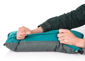 1 279 р. Подушка самонадувающаяся Naturehike 46х27х9,5 см, голубая Naturehike nh17a001-l-lb  с доставкой в г. Вологда. Увеличить фотографию 4