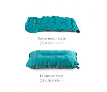 1 279 р. Подушка самонадувающаяся Naturehike 46х27х9,5 см, голубая Naturehike nh17a001-l-lb  с доставкой в г. Вологда. Увеличить фотографию 2