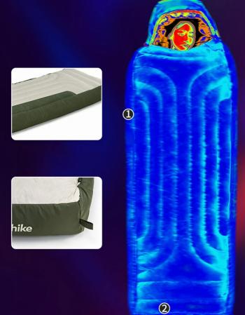 43 999 р. Мешок спальный Naturehike XR1500, 226х85 см, (правый) (ТК: -25C), бежево-коричневый Naturehike cnh22sd007-xr1500red  с доставкой в г. Вологда. Увеличить фотографию 4