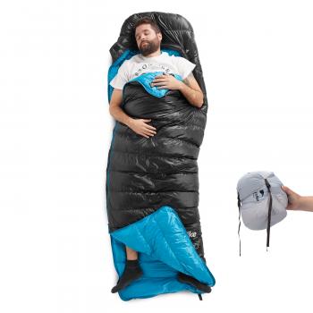 20 959 р. Мешок спальный Naturehike Ultralight CW400 L , 220х85 см, (правый) (ТК: +5C), черный Naturehike nh18c400-d-bll  с доставкой в г. Вологда. Увеличить фотографию 4