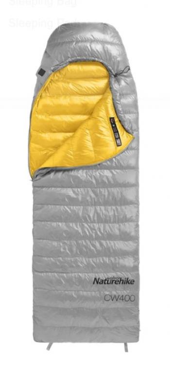 20 959 р. Мешок спальный Naturehike Ultralight CW400 L , 220х85 см, (правый) (ТК: +5C), серый Naturehike nh18c400-d-grl  с доставкой в г. Вологда. Увеличить фотографию 1