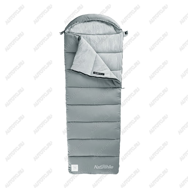 3 659 р. Мешок спальный Naturehike Envelope M180, (190+30)х80 см, (левый) (ТК: +12C), серый Naturehike nh20msd02-gm180-l  с доставкой в г. Вологда