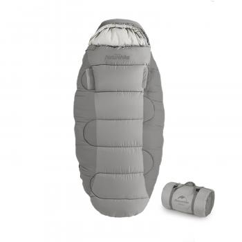 9 869 р. Мешок спальный Naturehike Oval PS200, 220х95 см, (левый) (ТК: +9C), серый Naturehike nh20msd03-ps200g-l  с доставкой в г. Вологда. Увеличить фотографию 2