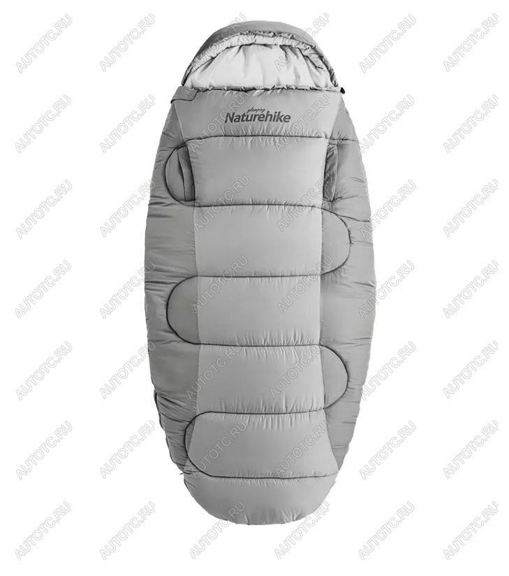 9 869 р. Мешок спальный Naturehike Oval PS200, 220х95 см, (левый) (ТК: +9C), серый Naturehike nh20msd03-ps200g-l  с доставкой в г. Вологда