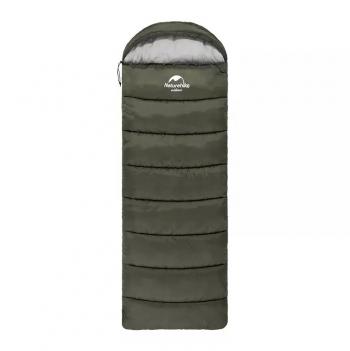 4 099 р. Мешок спальный Naturehike U250, (190х30)х75 см, (левый) (ТК: +6C), темно-зеленый Naturehike nh20msd07-arm250-l  с доставкой в г. Вологда. Увеличить фотографию 1