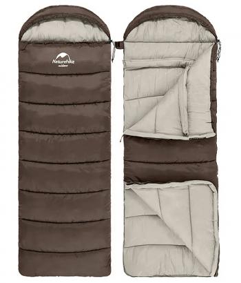 4 099 р. Мешок спальный Naturehike U250, (190х30)х75 см, (правый) (ТК: +6C), коричневый Naturehike nh20msd07-gre250  с доставкой в г. Вологда. Увеличить фотографию 4