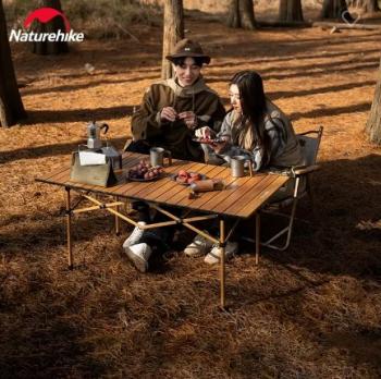 10 219 р. Стол туристический Naturehike увеличенный складной, 116.5х60х50,5 см. коричневый Naturehike cnh22ju038-lsi  с доставкой в г. Вологда. Увеличить фотографию 7