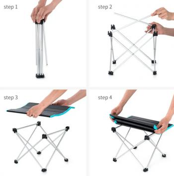 3 939 р. Стол туристический Naturehike складной, 68х46х40,5 см, чёрный Naturehike nh19z008-z-bll  с доставкой в г. Вологда. Увеличить фотографию 3