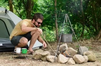 2 149 р. Тренога Naturehike для котелка Naturehike nh17s00s-g-sl  с доставкой в г. Вологда. Увеличить фотографию 4