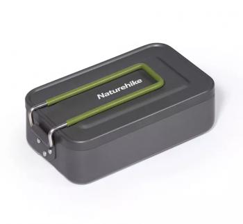 2 309 р. Котелок прямоугольный Naturehike 1 л., алюминиевый Naturehike nh21cj011-g  с доставкой в г. Вологда. Увеличить фотографию 1