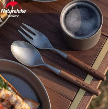 3 489 р. Набор столовых приборов Naturehike 3 в 1 (нож, вилка, ложка), нержавеющая сталь, орех, в чехле Naturehike nh20cj014-31  с доставкой в г. Вологда. Увеличить фотографию 4