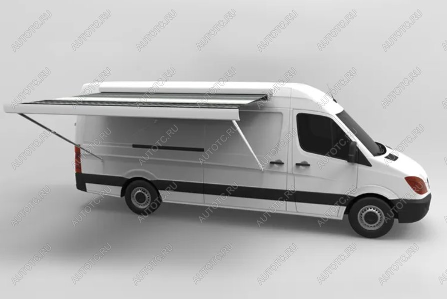 111 239 р. Маркиза автомобильная РИФ 4,5х2,5 м кассетная с электроприводом, корпус белый РИФ rif5933-4525m  с доставкой в г. Вологда
