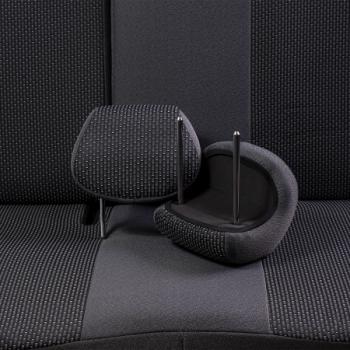 5 399 р. Комплект чехлов для сидений (РЗС 60/40 3Г жаккард) Дублин Lord Autofashion KIA Rio 2 JB дорестайлинг седан (2005-2009) (серый, вставка Сеул серая, строчка серая)  с доставкой в г. Вологда. Увеличить фотографию 6