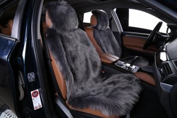 Накидка на сиденье (длинный ворс искусственный мех) Автопилот Лада Калина 1119 хэтчбек (2004-2013)
