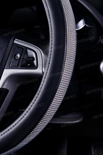 499 р. Оплётка на руль (37-39см BLW-025 кож/зам) Автопилот Ford Tourneo Connect 1 дорестайлинг (2002-2007) (черный)  с доставкой в г. Вологда. Увеличить фотографию 4