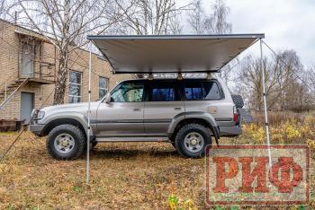 29 499 р. Маркиза автомобильная РИФ 2,13х2,5 м полуавтомат (винил) темно-серая РИФ rif5306-2025v  с доставкой в г. Вологда. Увеличить фотографию 4