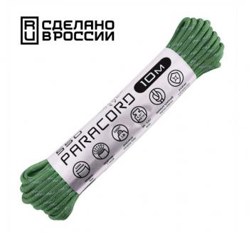 379 р. Паракорд 550 CORD nylon 10м световозвращающий (ultragreen)  550.n10.lm.ug  с доставкой в г. Вологда. Увеличить фотографию 1