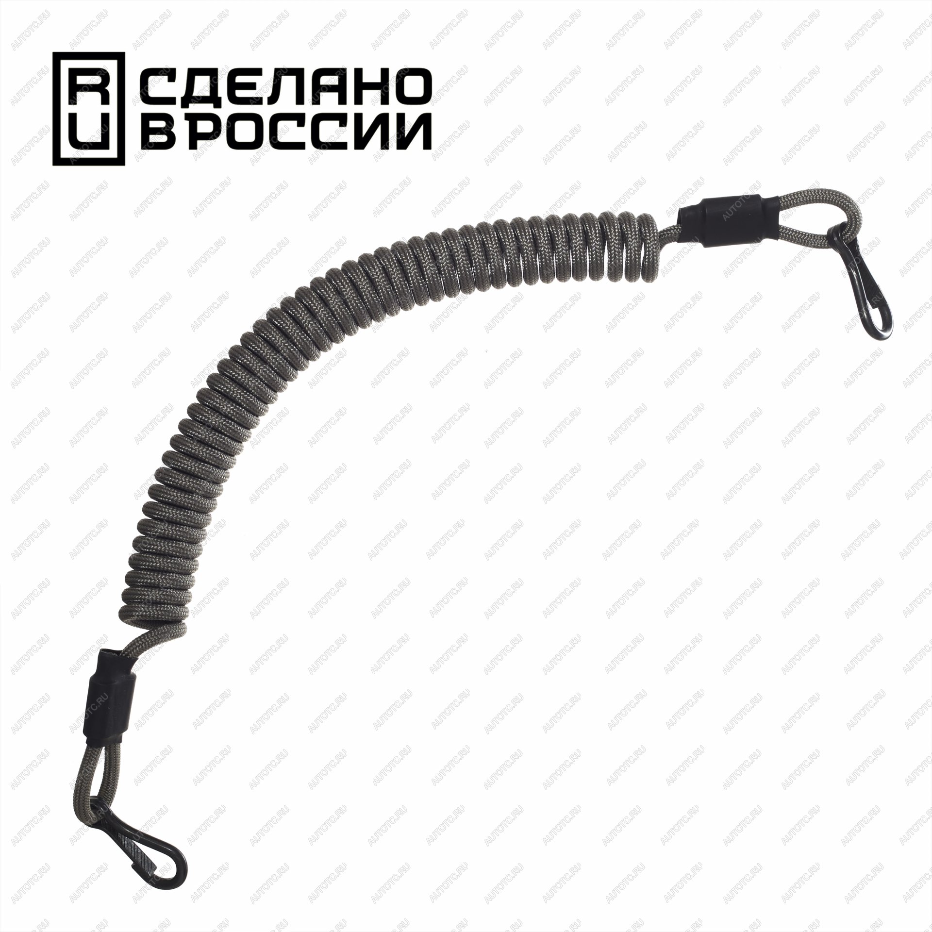 399 р. Страховочный тренчик CORD из паракорда с 2 карабинами (grey)  tr.kk.g  с доставкой в г. Вологда