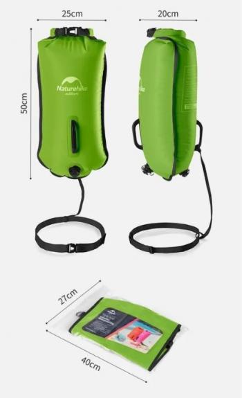 1 729 р. Гермомешок Naturehike туристический 18 л. ярко-зеленый  nh17s001-g-gr  с доставкой в г. Вологда. Увеличить фотографию 4