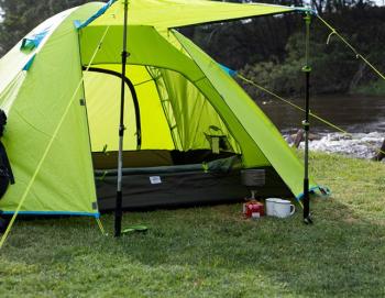 10 529 р. Палатка Naturehike P-Series 3-местная, алюминиевый каркас, желтая  nh18z033-p-3dgr  с доставкой в г. Вологда. Увеличить фотографию 2